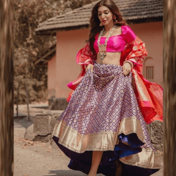 Banarasi Silk Fabric Made for Wedding Lehenga Choli